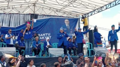 Partai PAN Mengelar Kampanye Terbuka Di Lapangan Pasar Lama Timika