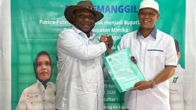 Bakal Calon Bupati Dan Wakil Bupati Mimika : Alex Omaleng dan Yusuf Rombe Resmi Merapat Ke- partai PKB