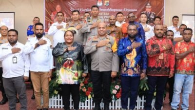 Papua  Tanda Tangan MOU kerja sama Menjelang Pemelihan Kepala Daerah PILKADA 2024