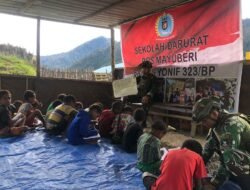 TNI Gelar Papua Pintar di Pos Mayuberi Disambut Antusias Anak-Anak