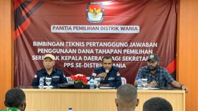 PPD Wania Gelar Bimtek Terkait Tata Cara Pembuatan SPJ Kepada PPS Se-Distrik Wania