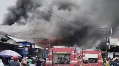 Rumah Dua Lantai Di lahap Jago Merah, di Jalan Pendidikan Timika