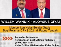 Willem Wandik – Aloysius Giyai Memberikan  Bimbel SKD CPNS Gratis di Nabire