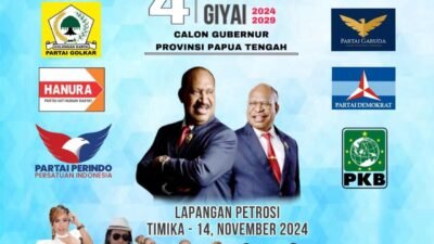 Pasangan WAGI Menggelar Kampanye Akbar Pada 14 November 2024: Mewujudkan Papua Tengah Yang Cerah