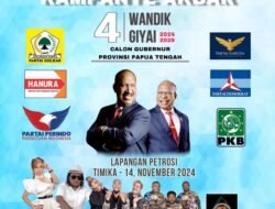 Pasangan WAGI Gelar Kampanye Akbar di Lapangan Petrosea Timika pada Tanggal 14 November Mendatang