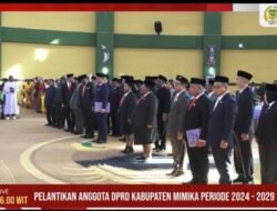 Resmi, 35 Anggota DPRD Mimika Periode 2024-2029 Dilantik: Iwan Anwar Ketua DPRD Sementara dan Asri Akass Sebagai Wakil Ketua Sementara