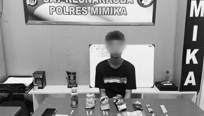 Satres Narkoba Polres Mimika Tangkap Pengedar Sabu-Sabu di SP 2 Timika Papua Tengah