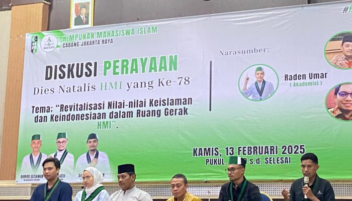 HMI Cabang Jakarta Raya Gelar Diskusi Memperingati Dies Natalis ke-78: Revitalisasi Nilai Keislaman dan Keindonesiaan
