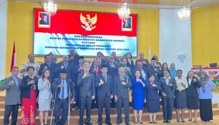 DPRK Mimika Gelar Paripurna Usulan Pimpinan Definitif Periode 2024-2029