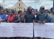 50 Personel Gabungan Amankan Aksi Demo Warga Empat Distrik di Kantor Dishub Mimika