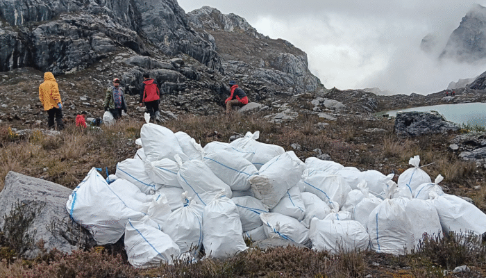PT Freeport Bersihkan 600 Kg Sampah di Jalur Pendakian Puncak Carstensz