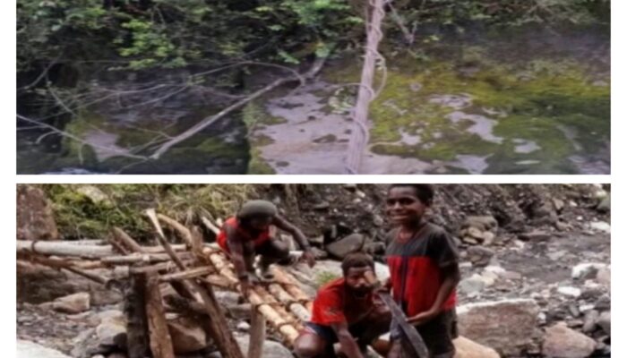 Tokoh pemuda Distrik Hoya Pertanyakan Arti Kemerdekaan, Minta Pemerintah Bangun Jembatan Aman Agar Masyarakat Tak Lagi Terisolasi