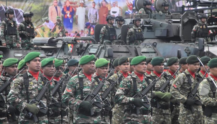 Kodim 1710/Mimika Gelar Upacara HUT ke-80 TNI di Pusat Pemerintahan Mimika