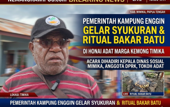 Pemerintah Kampung Enggin Gelar Syukuran dan Ritual Bakar Batu di Honai Adat Marga Kemong