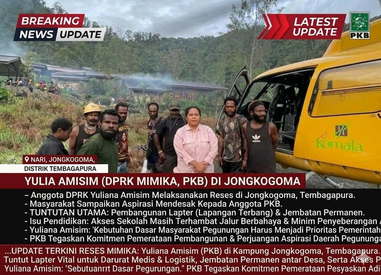 Reses di Jongkogoma, Yuliana Amisim Soroti Isolasi dan Minimnya Infrastruktur Pegunungan Mimika