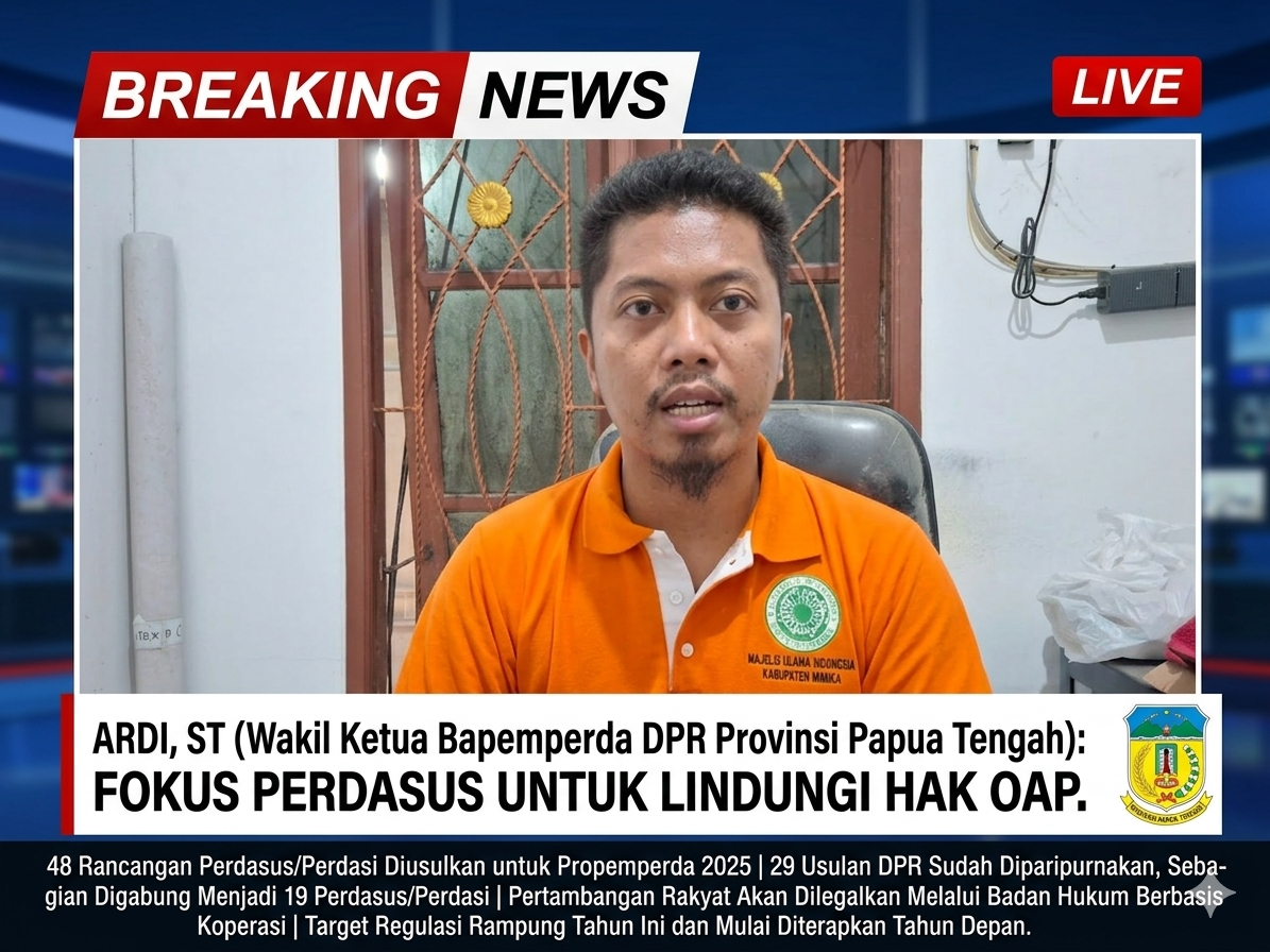 Bapemperda DPR Papua Tengah Dorong Raperdasus Lindungi OAP, 8 Produk Hukum Sudah Kantongi Nomor