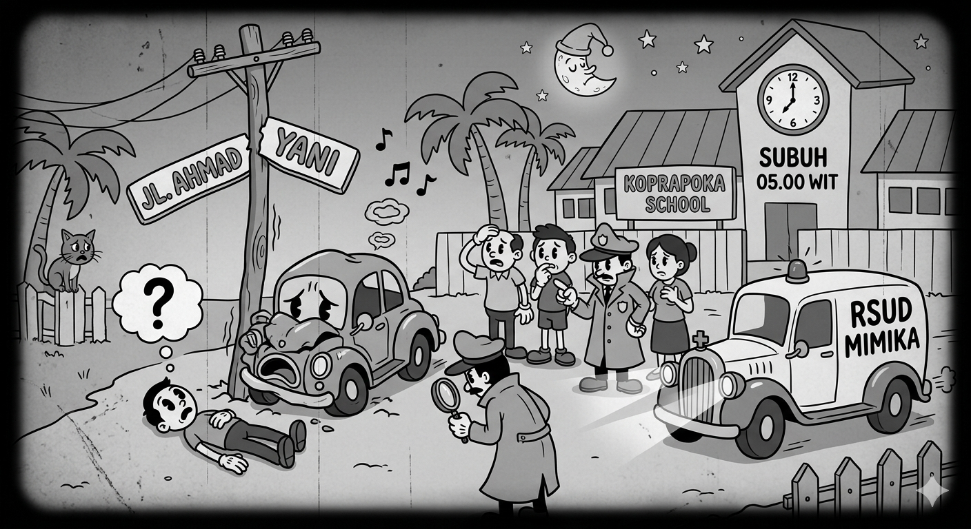 Kecelakaan Maut Subuh di Jalan Ahmad Yani, Satu Korban Tewas Tanpa Identitas