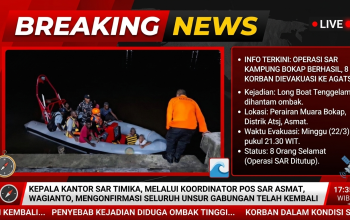 Long Boat Berpenumpang 8 Orang Tenggelam di Muara Bokap, Seluruh Korban Selamat