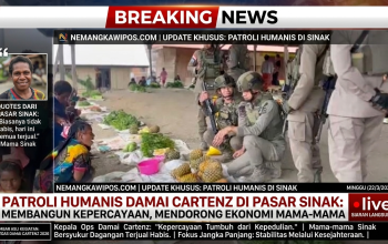Patroli Humanis Jadi Ruang Harapan, Satgas Damai Cartenz Dorong Ekonomi Mama-Mama Sinak