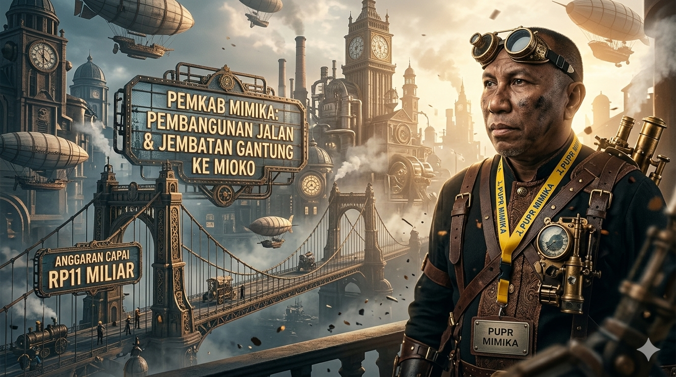 Pemkab Mimika Bangun Akses Jalan dan Jembatan Gantung ke Mioko, Anggaran Capai Rp11 Miliar