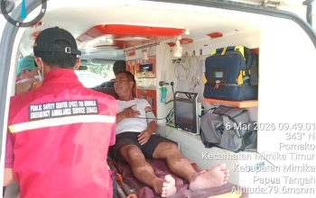 KM Jaya Baru Tenggelam Dihantam Ombak di Muara Poumako Timika, 4 Penumpang Berhasil Diselamatkan