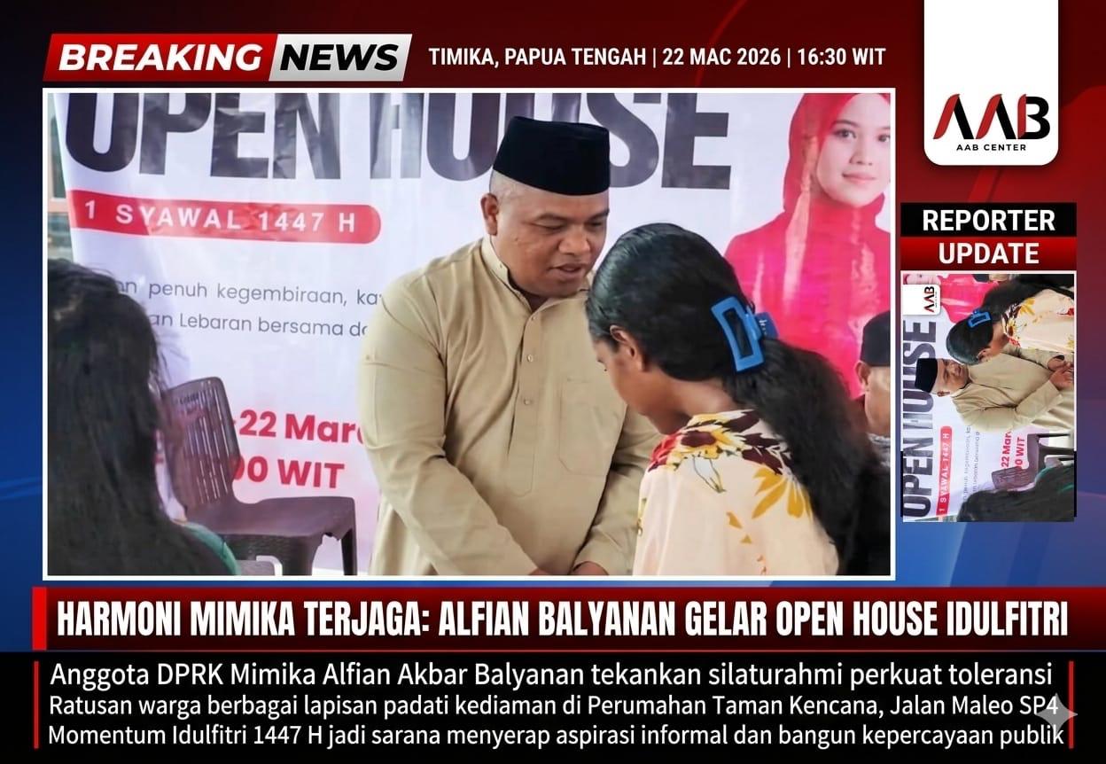 Mempererat Harmoni di Mimika, Anggota DPRK Alfian Akbar Balyanan Gelar Open House Idulfitri