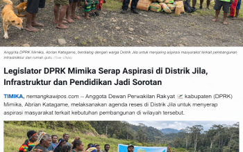 Legislator DPRK Mimika Serap Aspirasi di Distrik Jila, Infrastruktur dan Pendidikan Jadi Sorotan