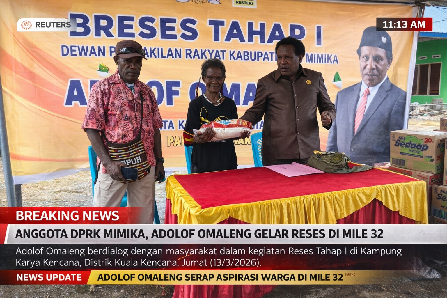 Reses Tahap I di Mile 32, Warga Sampaikan Enam Aspirasi kepada Adolof Omaleng