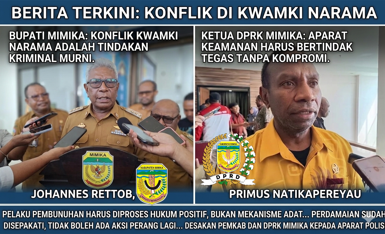 Cukup Sudah Adat, Saatnya Borgol Bicara: Pemkab Mimika Desak Pelaku Perang Kwamki Diseret ke Penjara!