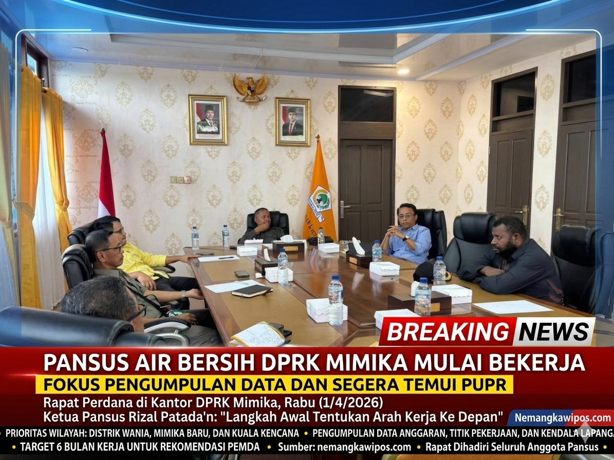 Pansus Air Bersih DPRK Mimika Gelar Rapat Perdana, Fokus Kumpulkan Data dan Segera Temui PUPR