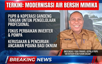 Gerah dengan Perusakan Fasilitas, PUPR Mimika Ancam Pidanakan Oknum Pencuri Komponen Air Bersih