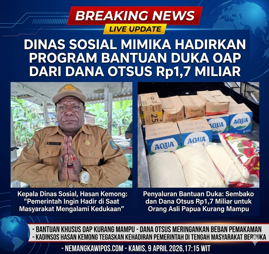 Sentuhan Kasih di Tengah Duka: Dinas Sosial Mimika Hadirkan Program Bantuan Khusus OAP