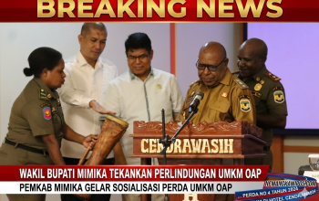 Pemkab Mimika Sosialisasikan Perda UMKM OAP, Wabup Tekankan Perlindungan Pelaku Usaha Lokal