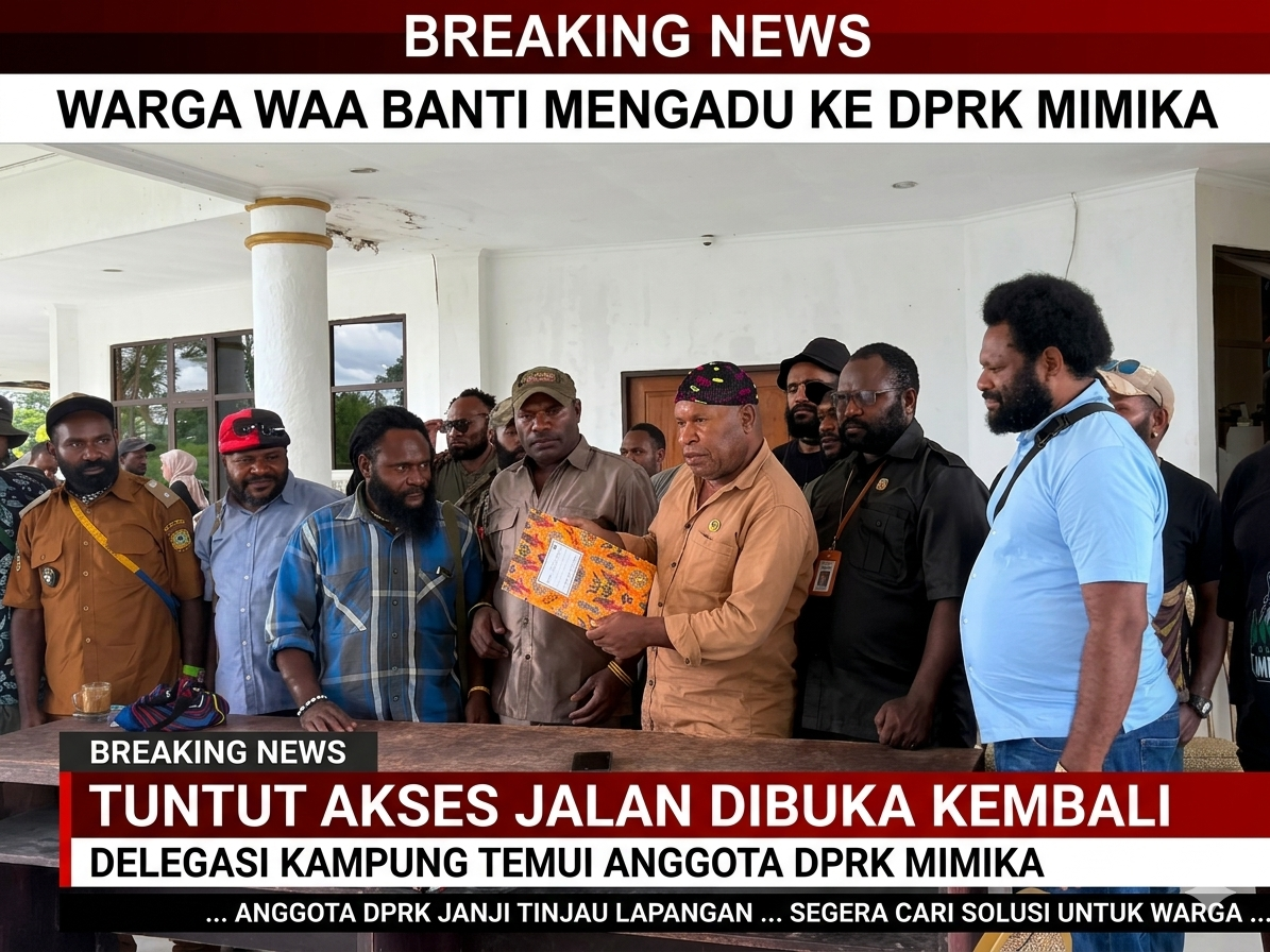 Akses Jalan Waa Banti Ditutup, Warga Mengadu ke DPRK Mimika: Jangan Persulit Rakyat Kecil!