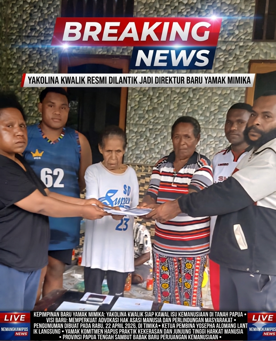 YAMAK Mimika Resmi Punya Direktur Baru, Yakolina Kwalik Siap Kawal Isu Kemanusiaan