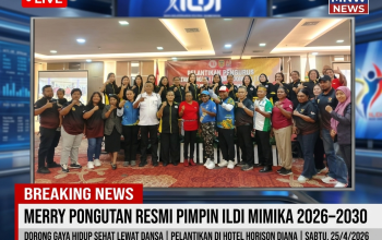 Merry Pongutan Resmi Pimpin ILDI Mimika 2026–2030, Siap Dorong Gaya Hidup Sehat Lewat Dansa