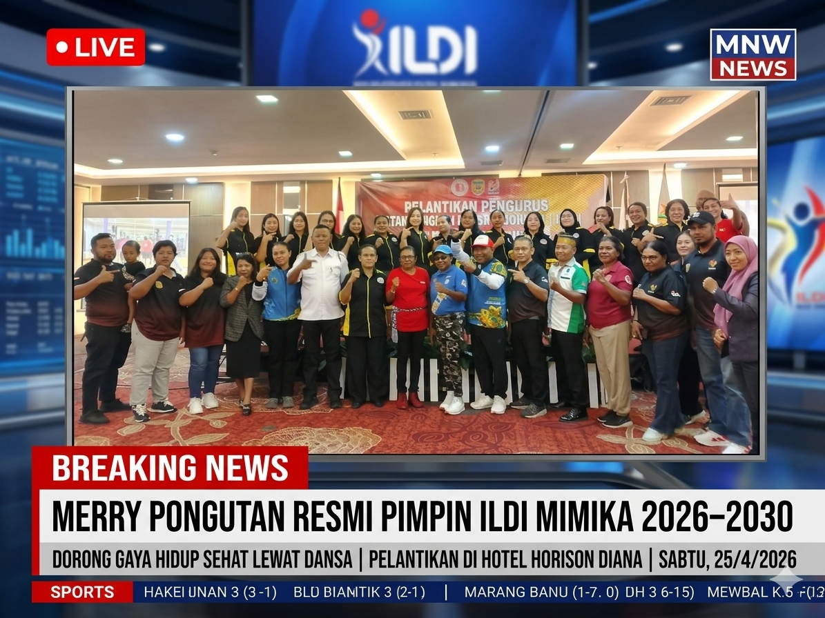 Merry Pongutan Resmi Pimpin ILDI Mimika 2026–2030, Siap Dorong Gaya Hidup Sehat Lewat Dansa