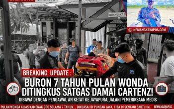 Tiba di Bandara Sentani, DPO Pulan Wonda Langsung Jalani Pemeriksaan Medis di RS Bhayangkara