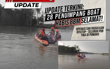 28 Penumpang Speed Boat dan Long Boat Selamat Tiba di Timika, Operasi SAR Diusulkan Ditutup