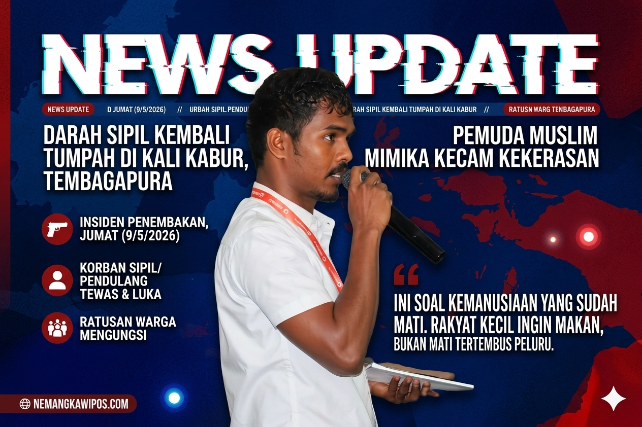 Darah Sipil Kembali Tumpah di Kali Kabur Tembagapura, Pemuda Muslim Mimika Kecam Kekerasan