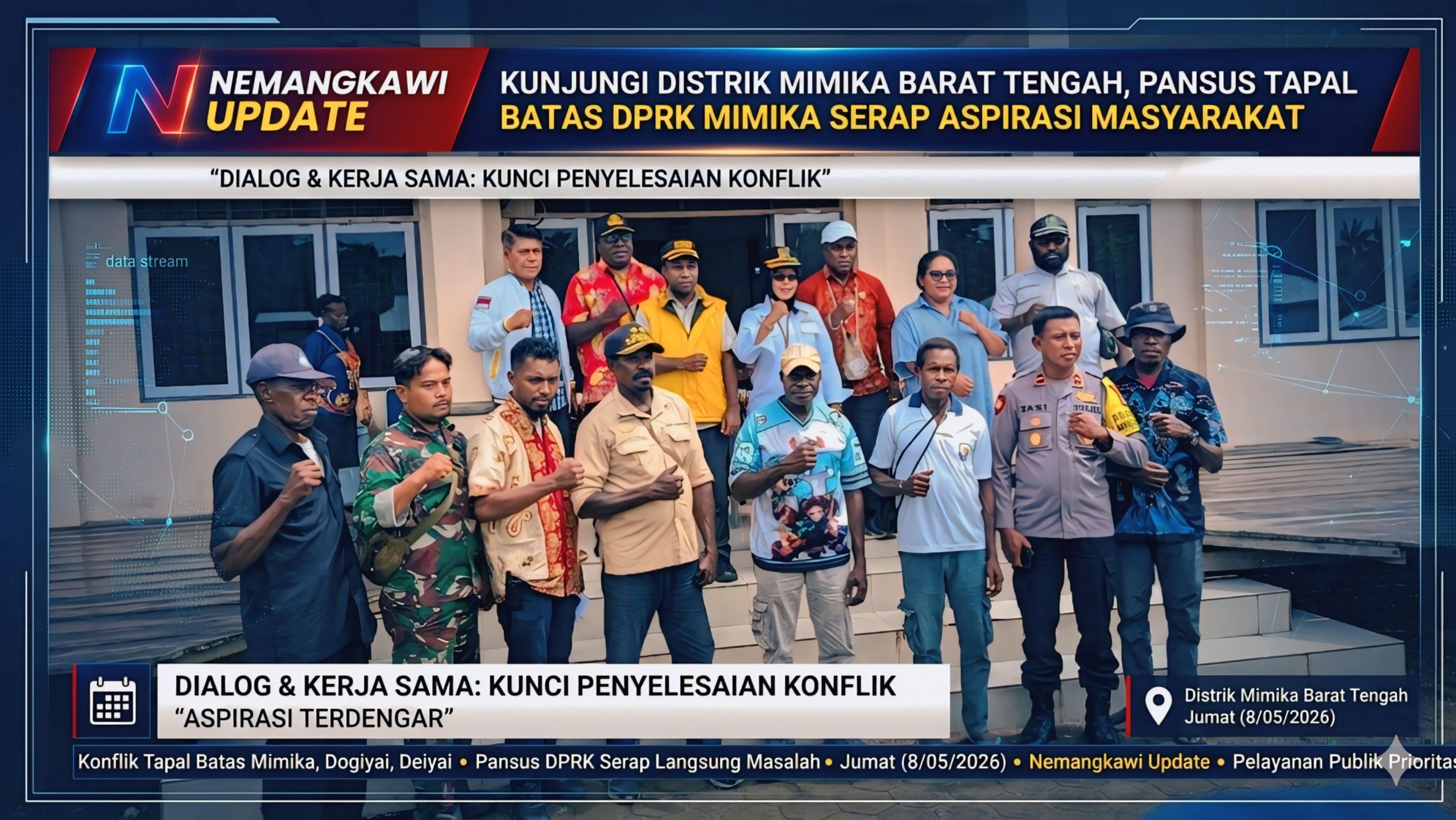 Pansus Tapal Batas DPRK Mimika Serap Aspirasi Warga Mimika Barat Tengah, Tegaskan Tidak Akan Kehilangan Sejengkal Tanah