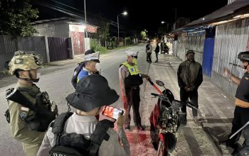 Polres Nabire dan Satgas Damai Cartenz Gelar Razia Malam, Satu Sajam Diamankan