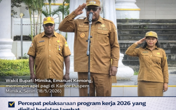 Wabup Mimika Minta OPD Percepat Program Kerja dan Tingkatkan Disiplin ASN