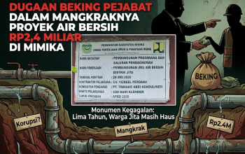 Dugaan Beking Pejabat dalam Mangkraknya Proyek Air Bersih Rp2,4 Miliar di Mimika