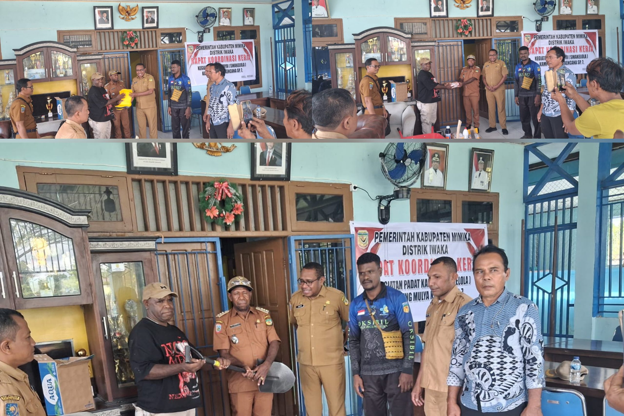Tingkatkan Kesejahteraan Warga, Kepala Distrik Iwaka Buka Program Padat Karya TA 2026 di Kampung Mulia Kencana dan Iwaka