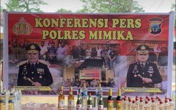Polres Mimika Musnahkan Ribuan Liter Miras Ilegal, Tekan Pemicu Kriminalitas dan Gangguan Kamtibmas