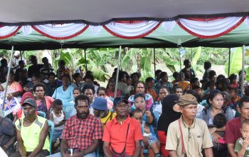 Pangdam XVII/Cenderawasih Letakkan Batu Pertama Jembatan Garuda Merah Putih di Mimika