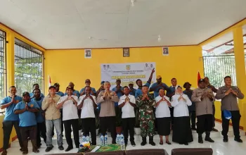 Distrik Iwaka Gelar Sosialisasi Peningkatan Kapasitas Satlinmas