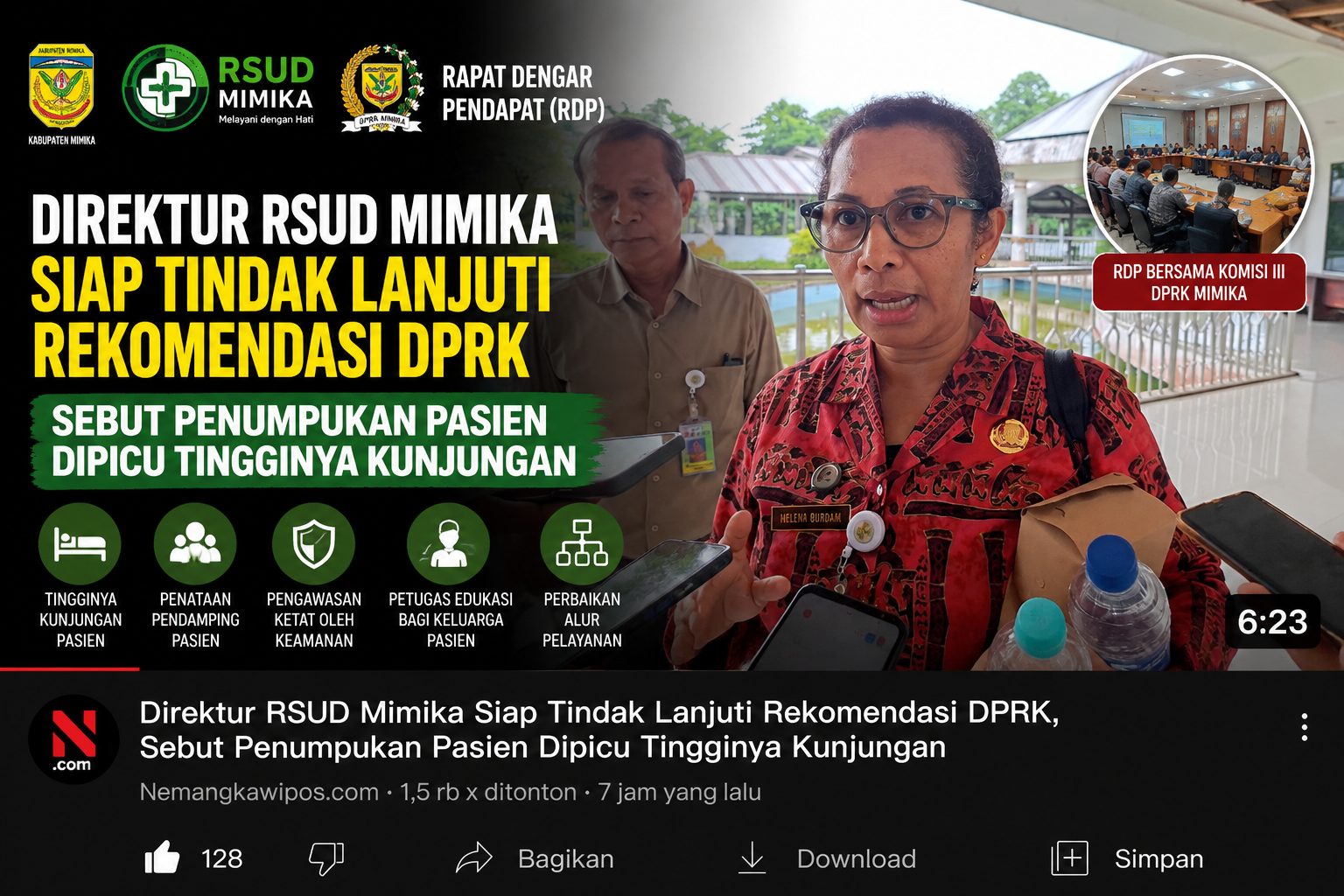 Direktur RSUD Mimika Siap Tindak Lanjuti Rekomendasi DPRK, Sebut Penumpukan Pasien Dipicu Tingginya Kunjungan