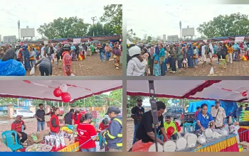 Parade Foto: GPM Meriahkan HUT ke-81 RI, Ribuan Warga Berburu Sembako Murah